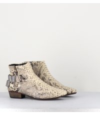 Bottines en python blanc LO WHITE - Fury London